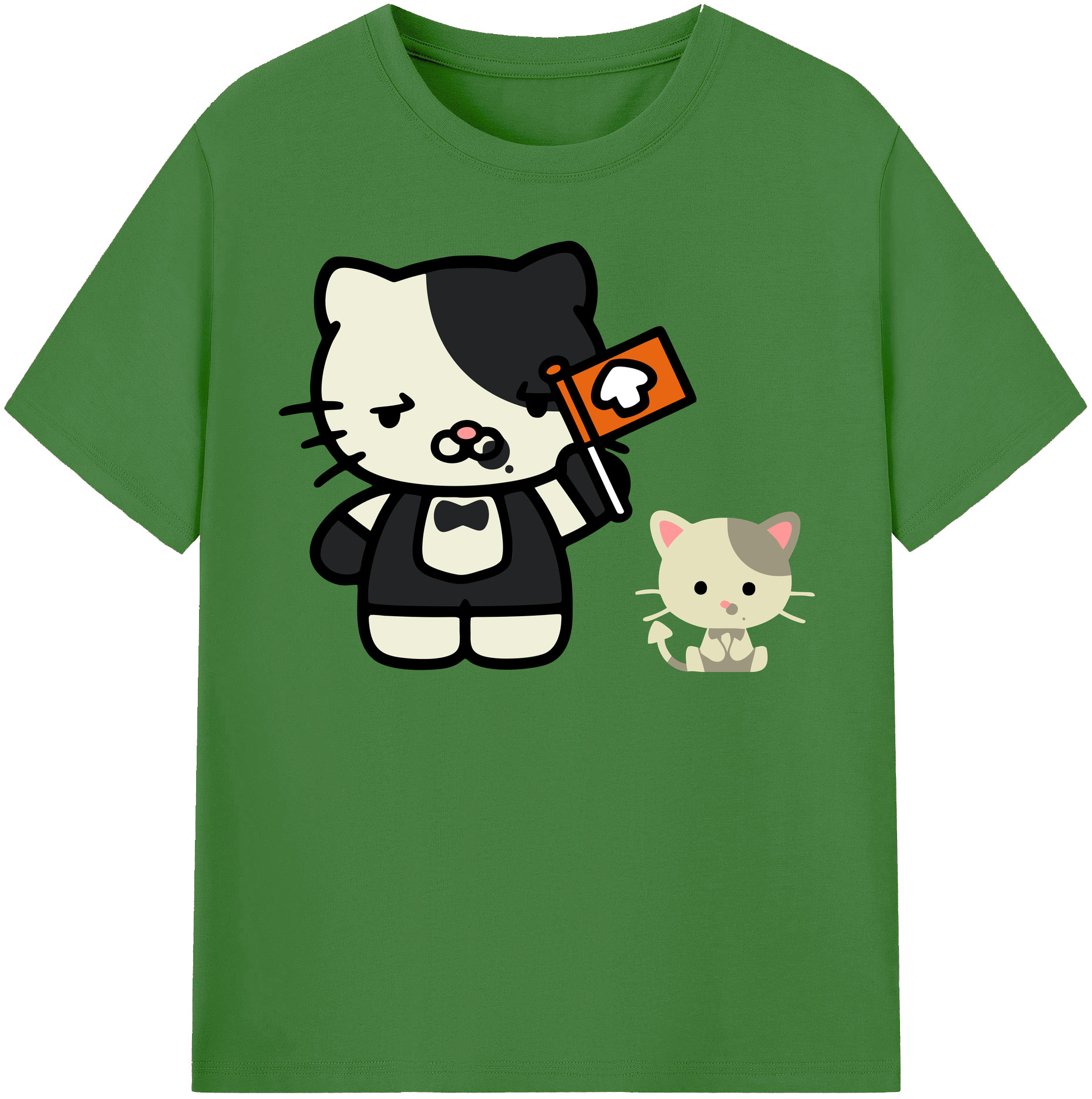 （画像用） Hello Kitty ハローキティ レディースカジュアルプリントTシャツ（綿100％）